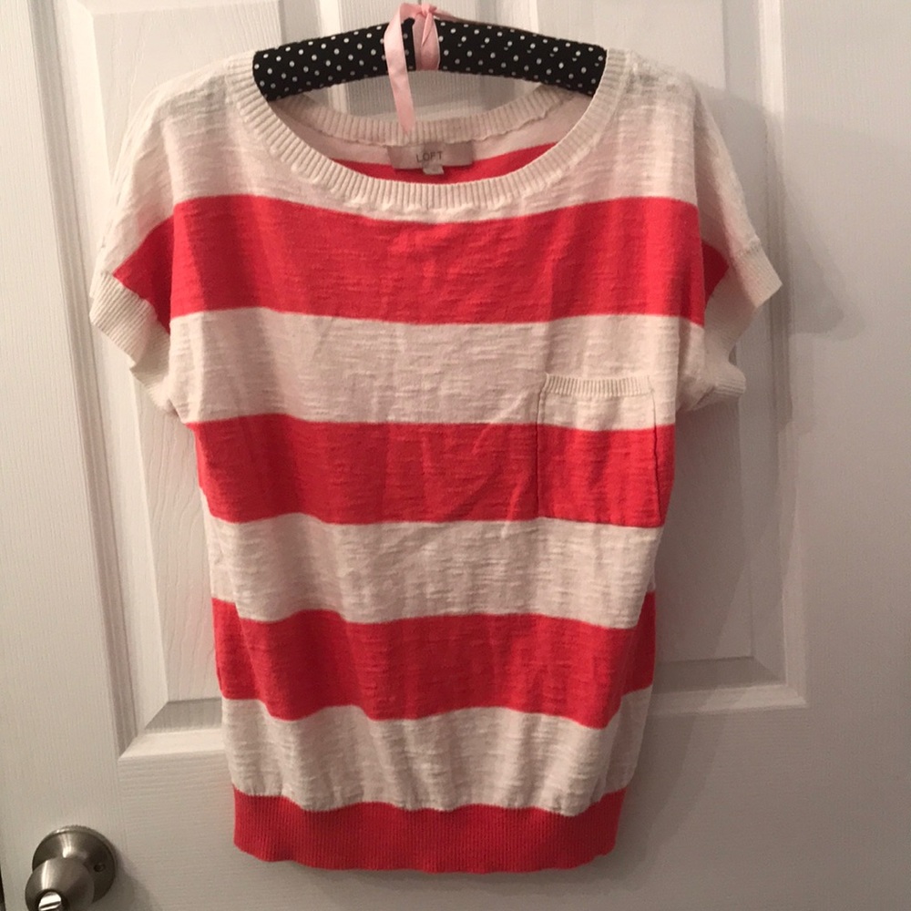 LOFT Scooped Neck Shortsleeved Sweater